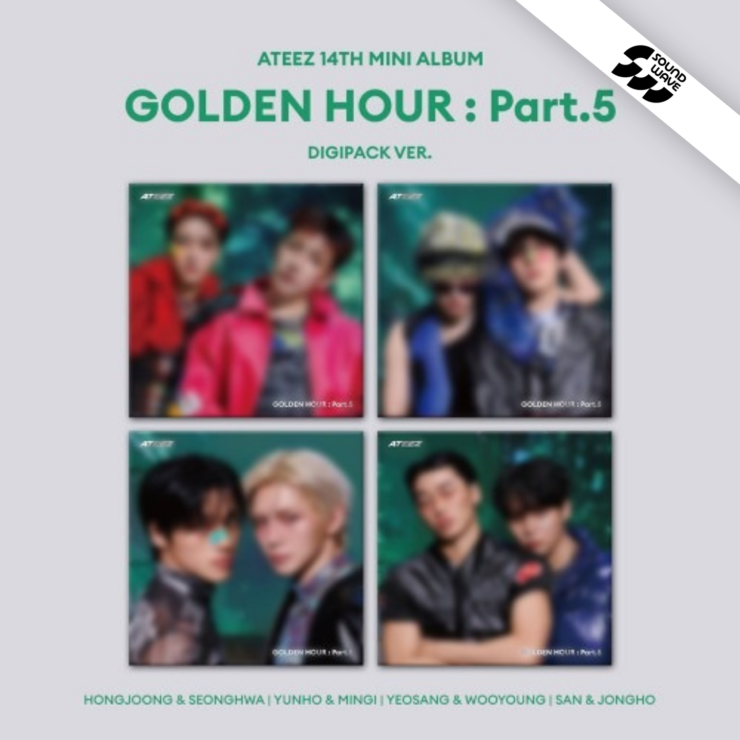 (POB) ATEEZ – GOLDEN HOUR : Part.5 (14. mini album) – Digipack Unit verzia