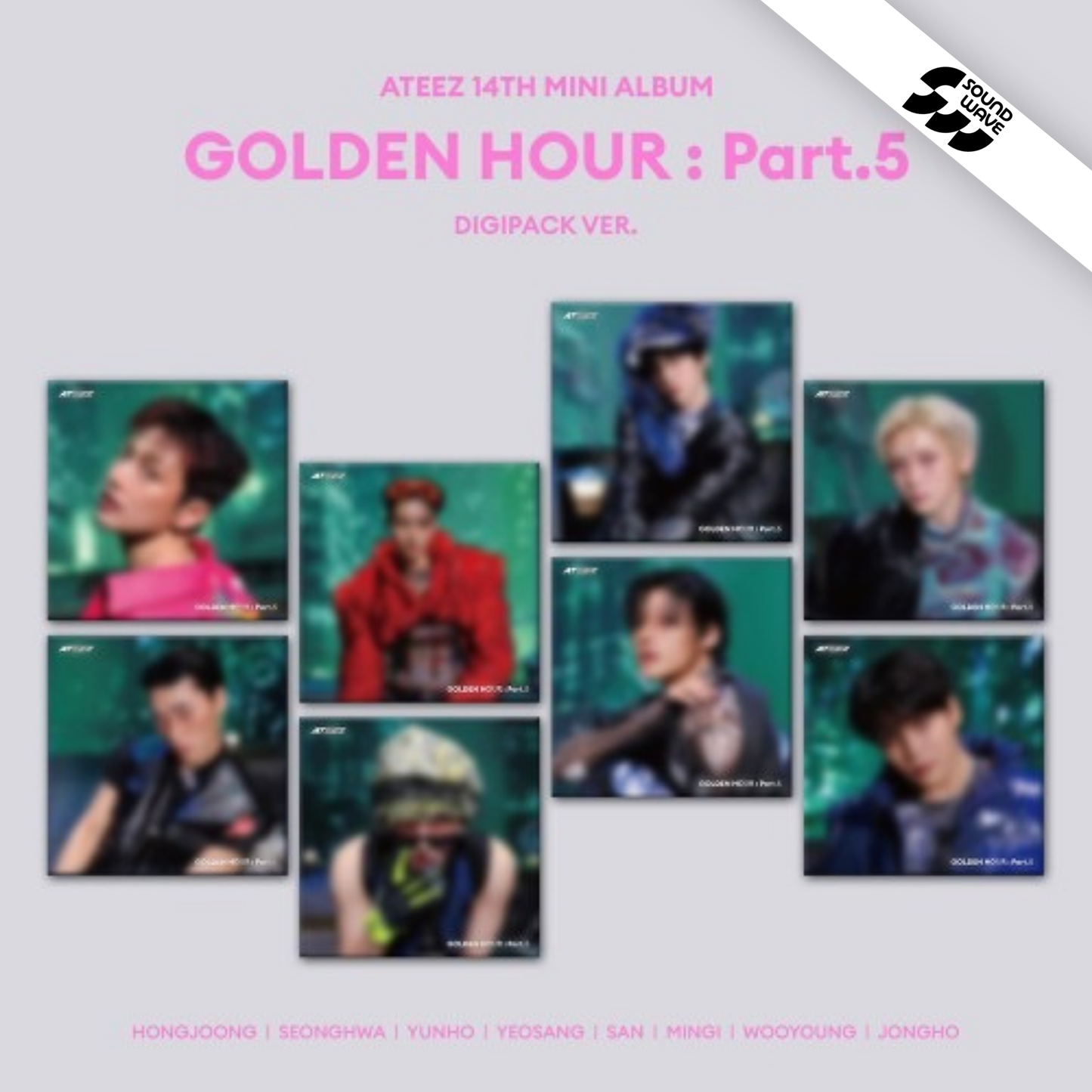 (POB) ATEEZ – GOLDEN HOUR : Part.5 ( (14. mini album) – Digipack Ver.